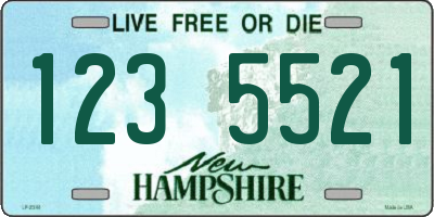 NH license plate 1235521