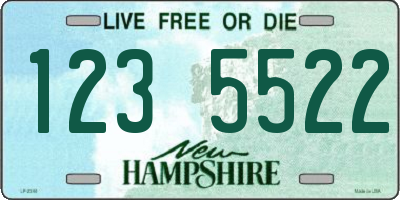 NH license plate 1235522