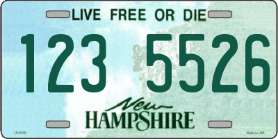 NH license plate 1235526