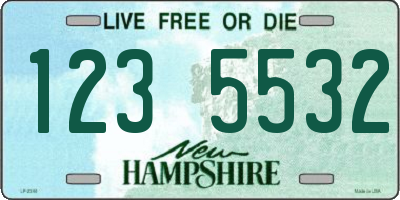 NH license plate 1235532