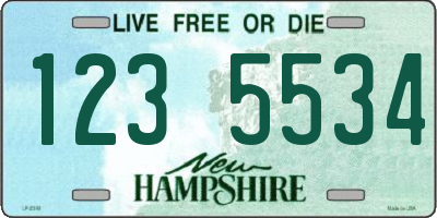 NH license plate 1235534