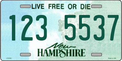 NH license plate 1235537