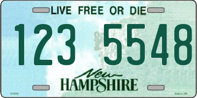 NH license plate 1235548