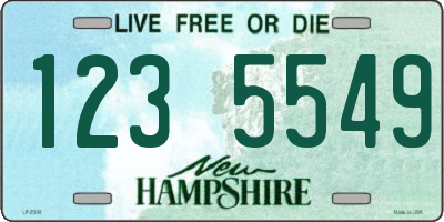 NH license plate 1235549