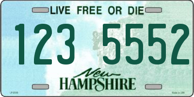 NH license plate 1235552