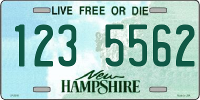 NH license plate 1235562