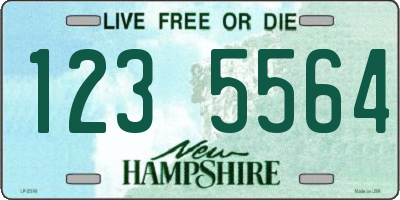 NH license plate 1235564
