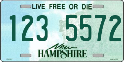 NH license plate 1235572