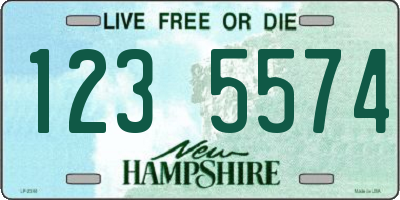 NH license plate 1235574