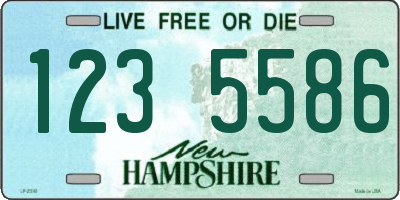 NH license plate 1235586