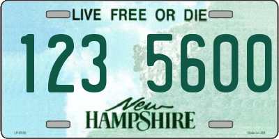 NH license plate 1235600