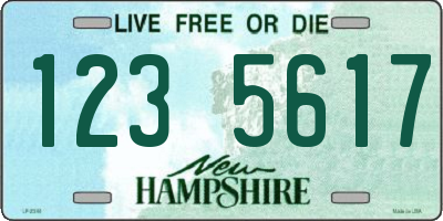 NH license plate 1235617