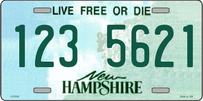 NH license plate 1235621
