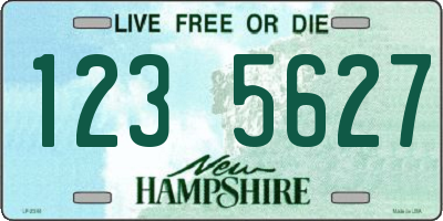 NH license plate 1235627