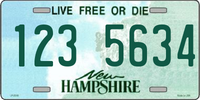 NH license plate 1235634