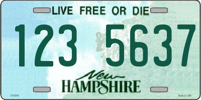 NH license plate 1235637