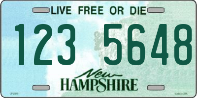 NH license plate 1235648