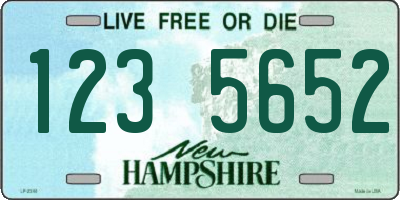 NH license plate 1235652