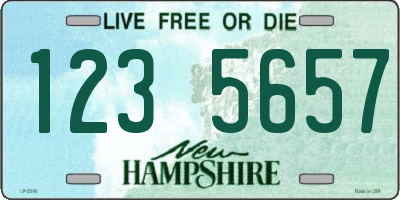 NH license plate 1235657