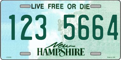 NH license plate 1235664