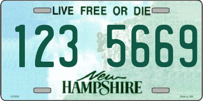 NH license plate 1235669