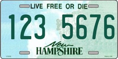 NH license plate 1235676