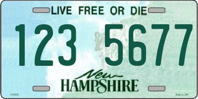 NH license plate 1235677