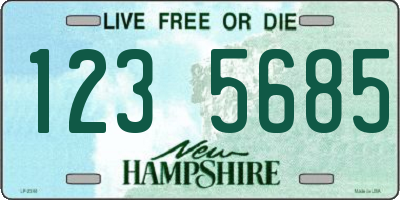 NH license plate 1235685