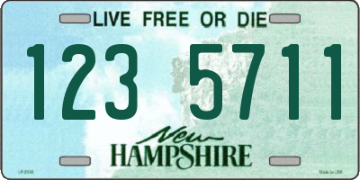 NH license plate 1235711