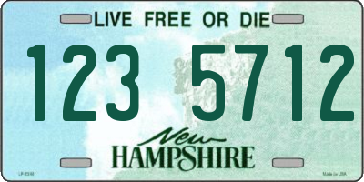 NH license plate 1235712