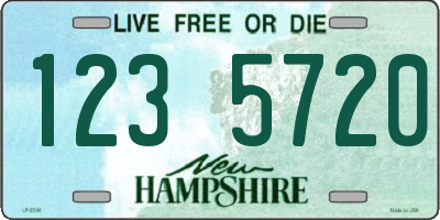 NH license plate 1235720