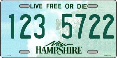 NH license plate 1235722