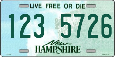 NH license plate 1235726