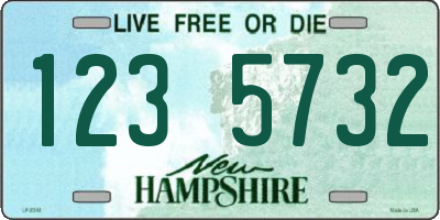 NH license plate 1235732