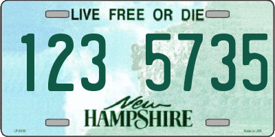 NH license plate 1235735