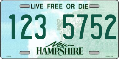 NH license plate 1235752