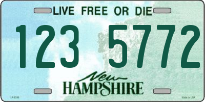 NH license plate 1235772