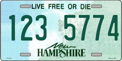 NH license plate 1235774