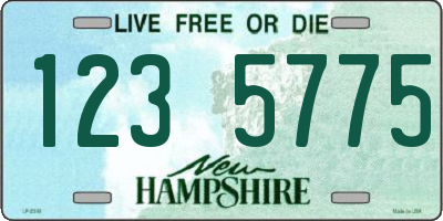 NH license plate 1235775