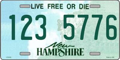 NH license plate 1235776