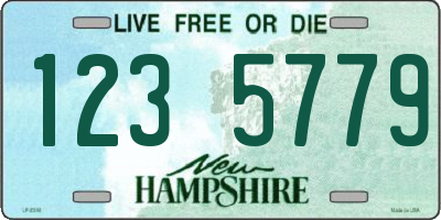 NH license plate 1235779