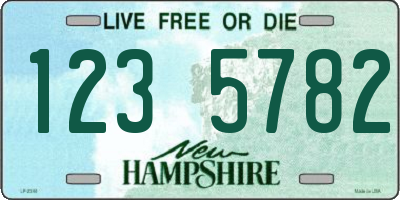 NH license plate 1235782