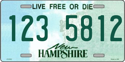 NH license plate 1235812
