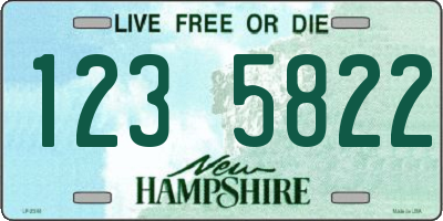 NH license plate 1235822