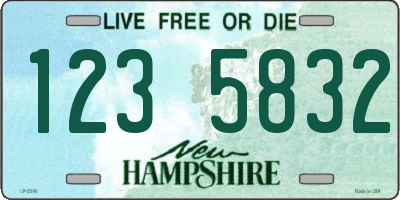 NH license plate 1235832