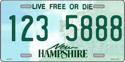 NH license plate 1235888