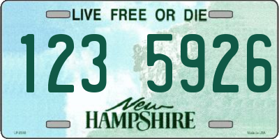 NH license plate 1235926