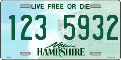 NH license plate 1235932
