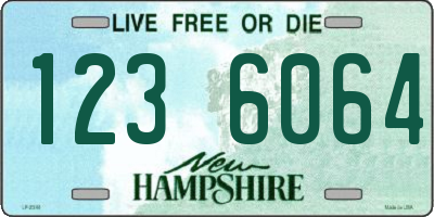 NH license plate 1236064