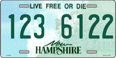 NH license plate 1236122